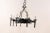 Mid 20th Century French Mid-20th Century Iron Ring Chandelier With Eight Torch-Shaped Lights For Sale - Image 5 of 10