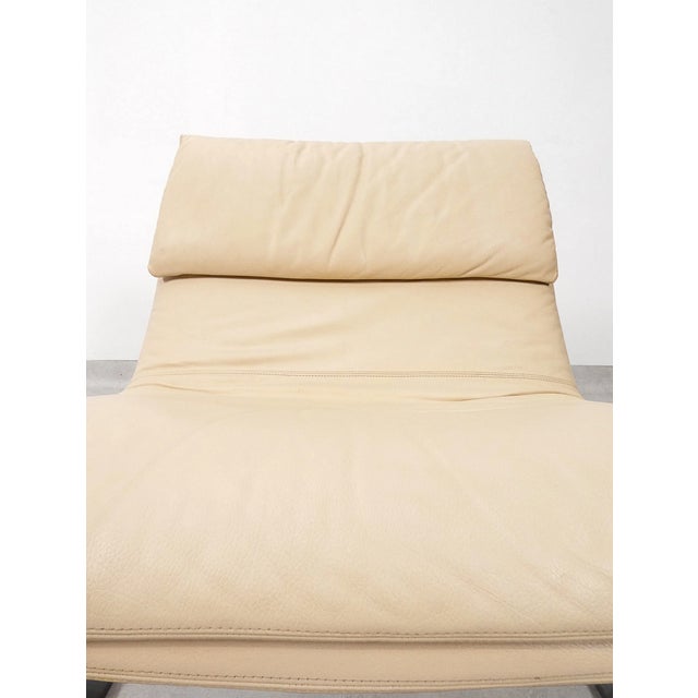 Onda Chair in Cream Leather by Giovanni Offredi for Saporiti Italia, 2000s For Sale - Image 11 of 18