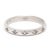 Early 21st Century Diamond Star Band Ring, 14k White Gold, Ring Size 5, Stackable For Sale - Image 5 of 6