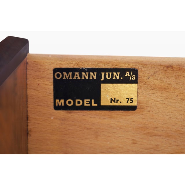 Danish Modern Floating Top Rosewood Desk Modern 75 by Gunni Omann For Sale - Image 15 of 15