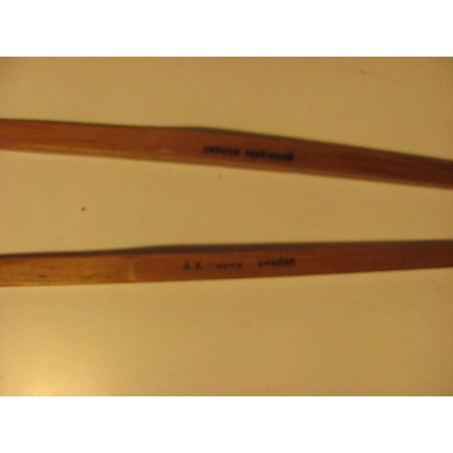 Mid 20th Century Teakwood Salad Utensils Made in Sweden - a Pair For Sale - Image 5 of 7