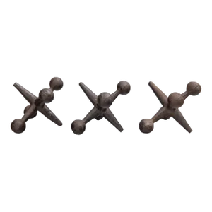 Mid-Century Modern Bill Curry Style Cast Iron Jacks Sculptures - Set of 3