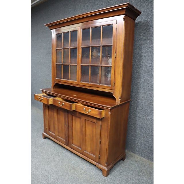 Statton Mahogany Step Back Dutch Cupboard For Sale - Image 16 of 17