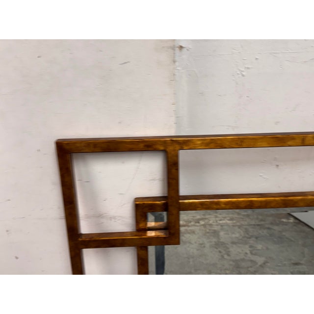 Metal Maison Jansen Style Geometric Wall Mirror, Vintage For Sale - Image 7 of 12