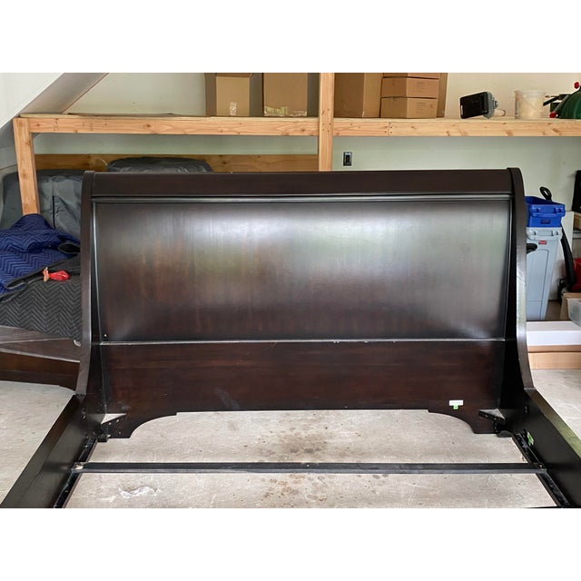 Restoration Hardware Portman Sleigh King Bedframe | Chairish