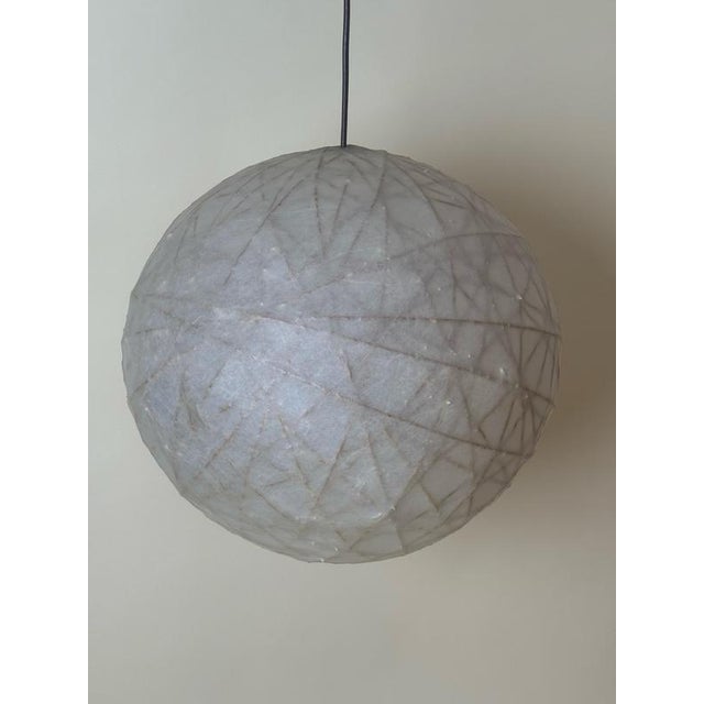 Vintage Cocoon Globe Pendant Lamp, 1970s For Sale - Image 16 of 18