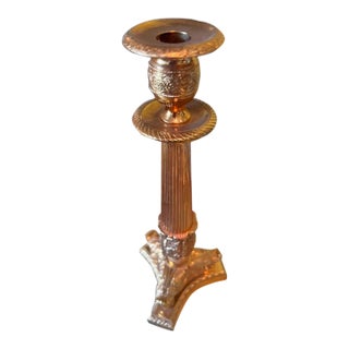 French 19th Century Gilt Bronze Candlestick For Sale