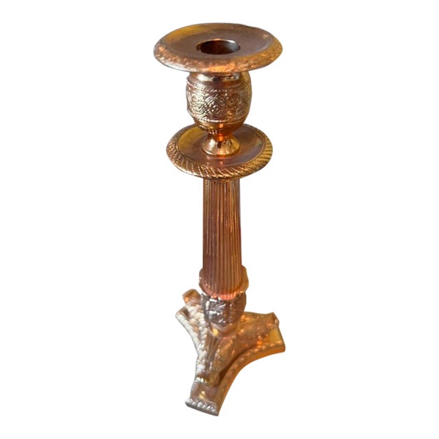 French 19th Century Gilt Bronze Candlestick For Sale