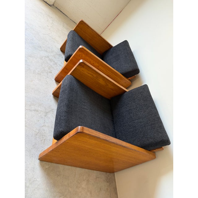 1970s Mid-Century Modern Milo Baughman - Style Architectural Cube Lounge Chairs – Pair For Sale - Image 4 of 17