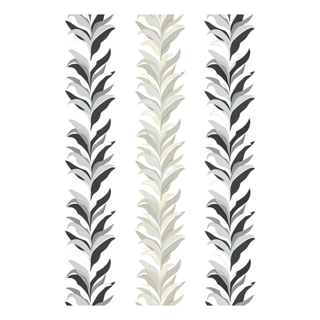 Sample - The House of Scalamandré Chira Island Wallpaper, Shadow For Sale