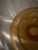 Vintage Amber Glass Serving Bowl With Intricate Gold Gilt Decoration For Sale In Los Angeles - Image 6 of 6