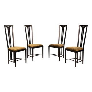 Gallery Chairs by Umberto Asnago and Ambrogio Pozzi for Giorgetti, 1975, Set of 4 For Sale
