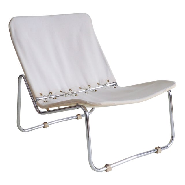 Vintage Tubular Lounge Chair, 1970s For Sale