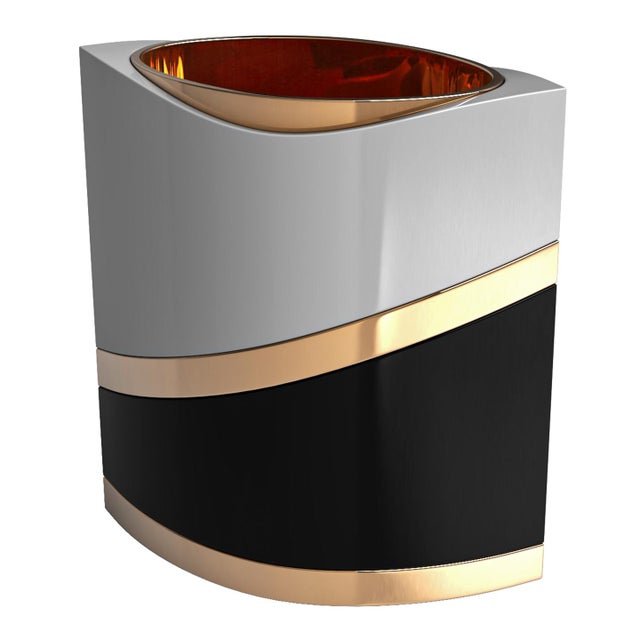 "Arcadia" Ice Bucket with Bronze and Stainless Steel, Handmade Bizimyer Furniture. Unmatched. Unrivalled. Designed by...