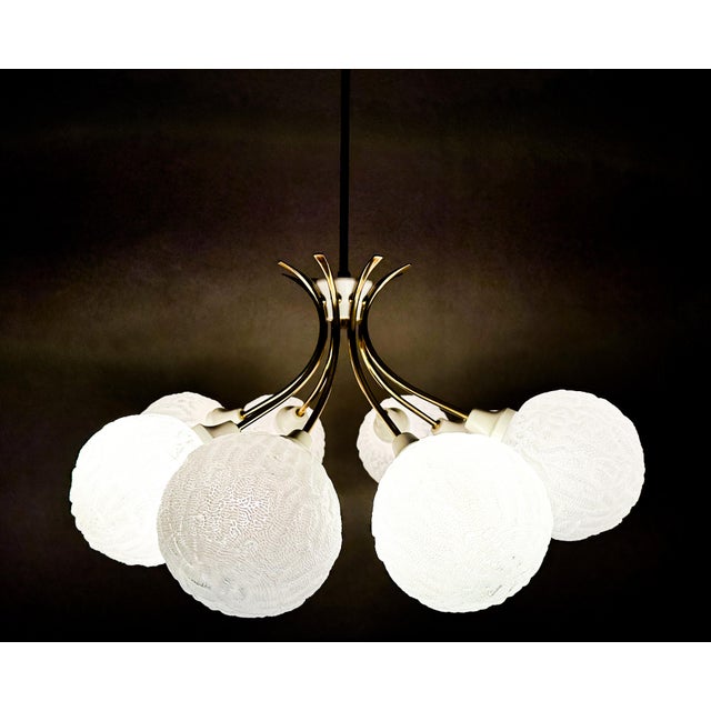 Vintage Snowball Chandelier, 1970s For Sale - Image 6 of 14