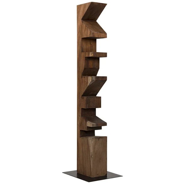 Contemporary NOIR Totem Statue, Teak For Sale - Image 3 of 3