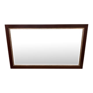 Mahogany With Silver Gilt Etched Frame Wall Mirror For Sale