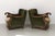 Wood Danish Carved Lounge Chairs in Green Velvet, 1920s, Set of 2 For Sale - Image 7 of 18