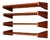 Mid-Century Modern Floating Wall Shelves, Danish, 1960s, Set of 4 For Sale