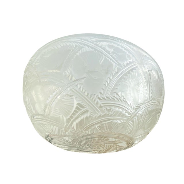 Vintage Rene Lalique Glass Bowl Pinsons/Chaffinches Pattern For Sale - Image 4 of 8