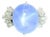 13.64 Carat Blue Star Sapphire Diamond Platinum Ring, Size 5.75 For Sale