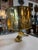 1970s Italian Sculptural Brass Table Lamp With Cylindrical Shade, 1970s For Sale - Image 5 of 8