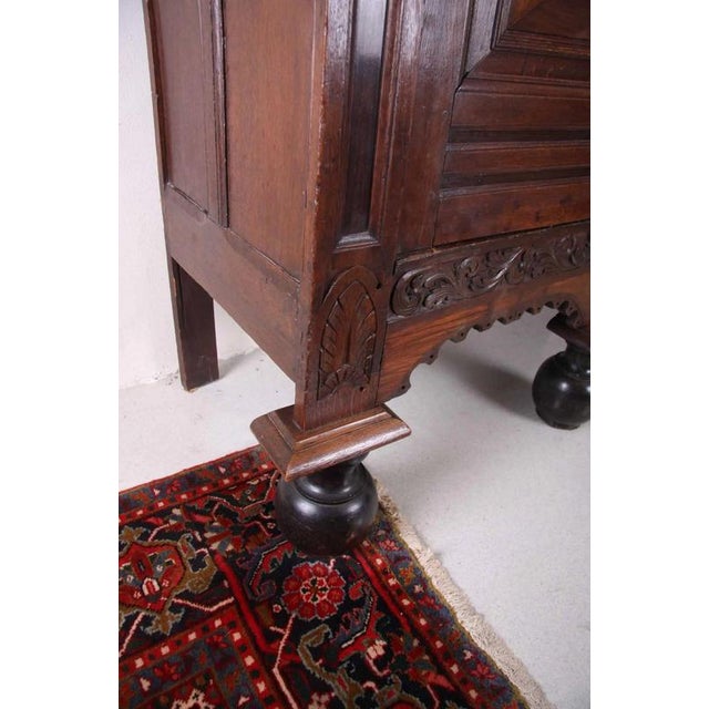Early Baroque Cabinet with Carvings, 1700 For Sale - Image 6 of 6