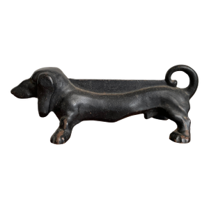 Large Vintage Cast Iron Dachshund Boot Scraper