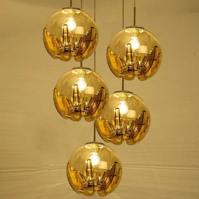 Glass Bowl Pendant Light from Mazzega, Italy, 1970s For Sale - Image 14 of 18