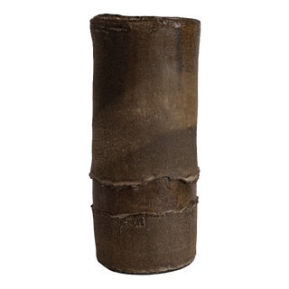 Hand-Built Stoneware Vase, 1970s For Sale