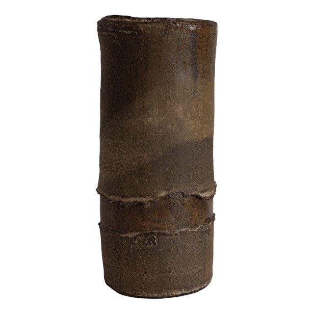Hand-Built Stoneware Vase, 1970s For Sale
