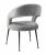 Transitional Rocco Slub Grey Dining Chair with Black Legs For Sale - Image 3 of 7