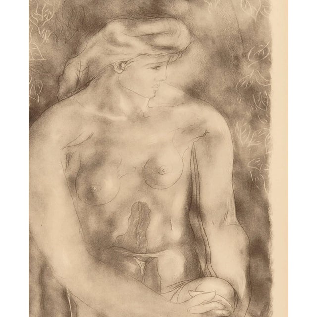 Art Deco Georges Braque Nude 1957 Collotype “Nu Aux Feulles” For Sale - Image 3 of 4