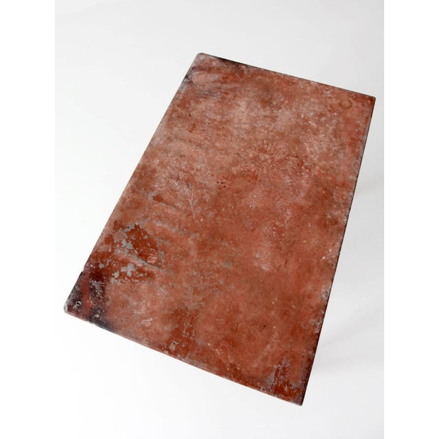 Antique Painted Farmhouse Table With Metal Top For Sale - Image 16 of 18