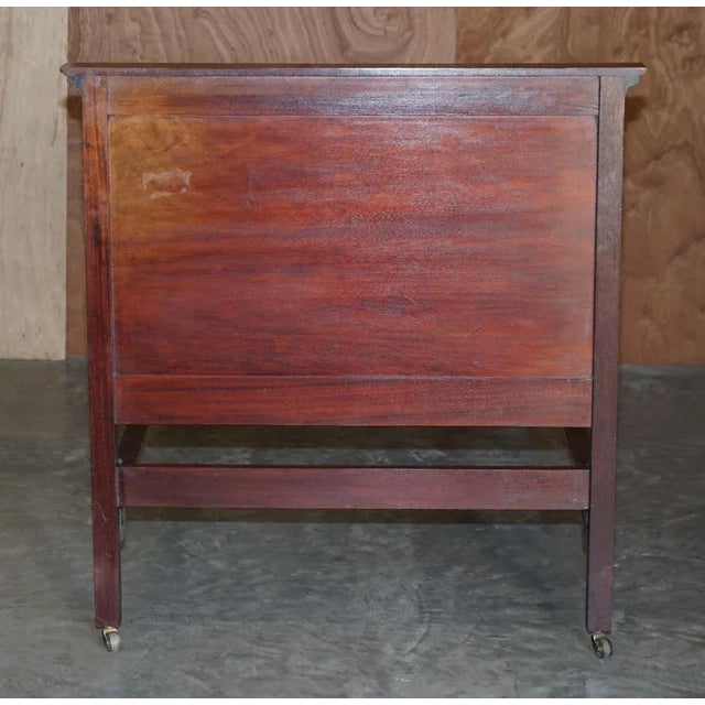 Antique Honduras Hardwood English Hand Carved with Castors Single Bed Frame For Sale - Image 14 of 18