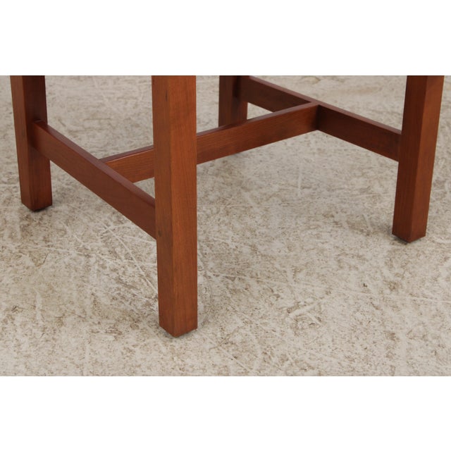 Set of 4 Stickley Mission Cherry Leather Dining Chairs For Sale - Image 10 of 18