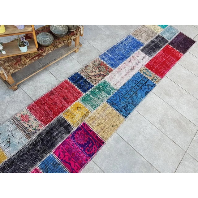 1960s 1960s Anatolian Floral Kitchen Decor Runner For Sale - Image 5 of 10