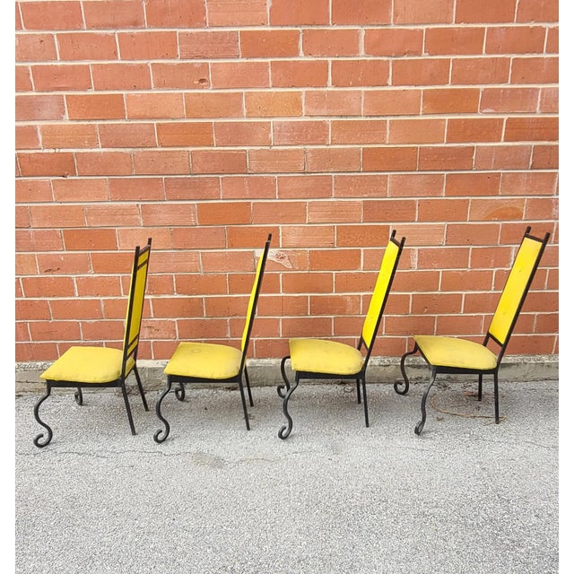 Post Modern Wrought Iron Chairs - Set of 4 For Sale In San Antonio - Image 6 of 11