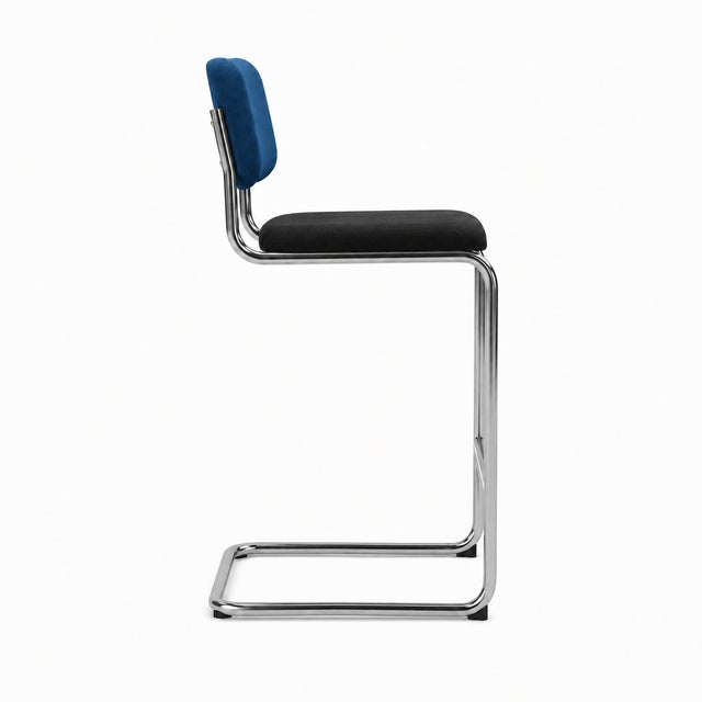 2020s Knoll Cesca Fully Upholstered Counter Stool by Marcel Breuer (Set of 6) For Sale - Image 5 of 8