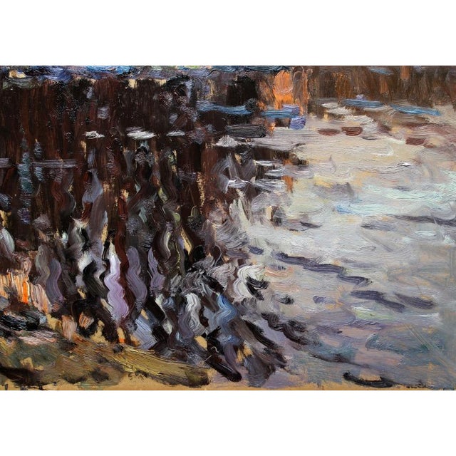 Edgars Vinters, Sunny Autumn Day, 1978, Oil on Cardboard For Sale - Image 9 of 10