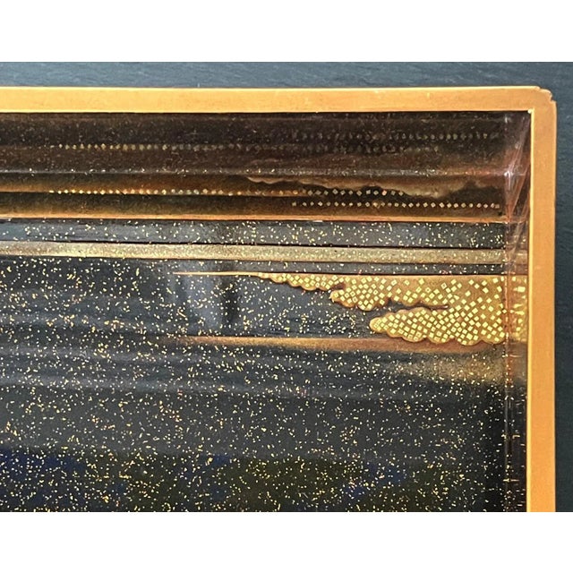 Japanese Meiji Period Lacquer Suzuribako Writing Box For Sale - Image 10 of 13