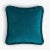 Contemporary Happy Pillow in Teal from Lo Decor For Sale - Image 3 of 3
