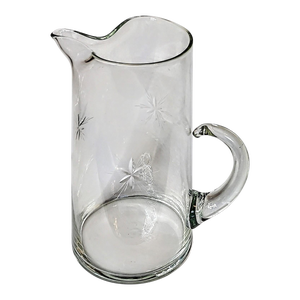 Vintage Cut Glass Starburst Pitcher