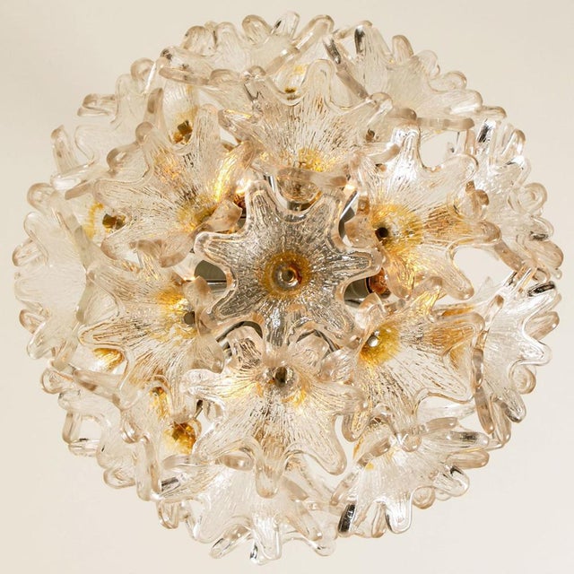 Glass Murano Glass Sputnik Light Fixture attributed to Paolo Venini for Veart, 1970s For Sale - Image 7 of 13