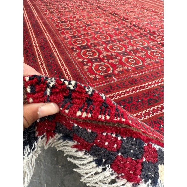 Vintage Afghan Hand Knotted Kunduzi Rug For Sale - Image 6 of 7