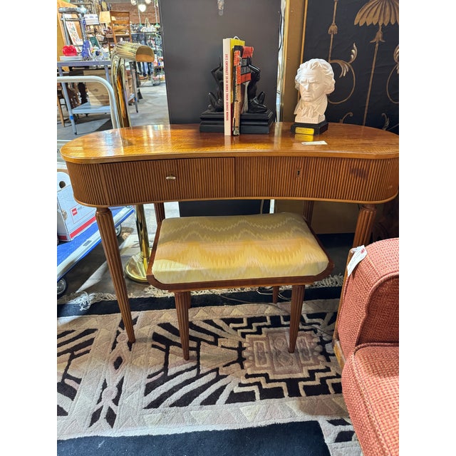 Mid-Century Modern Mid Century Vanity Bench Attributed to Einar Dahl Sweden,(1900-1985) 1939 For Sale - Image 3 of 5