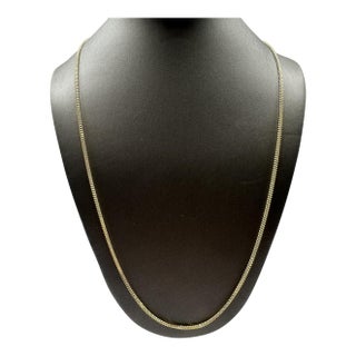 14kt Yellow Gold Franco Chain – 20in, 1.4mm, New For Sale