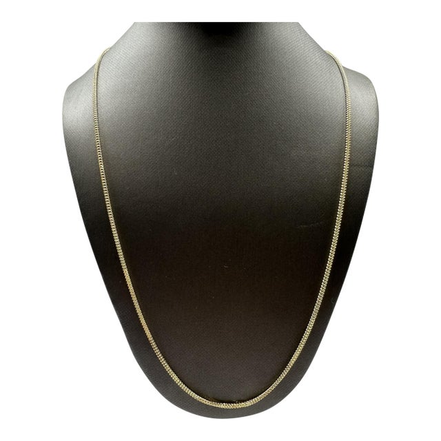 14kt Yellow Gold Franco Chain – 20in, 1.4mm, New For Sale