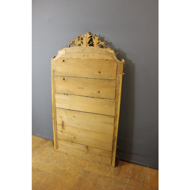 Louis XV Style Mirror in Gilded Stucco, 1800s For Sale - Image 10 of 11