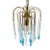 Vintage Murano-Style Blue Glass Teardrop Waterfall Chandelier, C. 1970 For Sale
